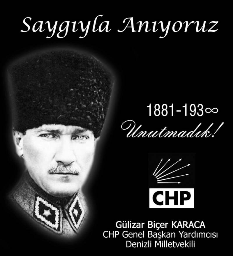 ATAMIZIN AZİZ HATIRASI ÖNÜNDE SAYGIYLA EĞİLİYORUZ