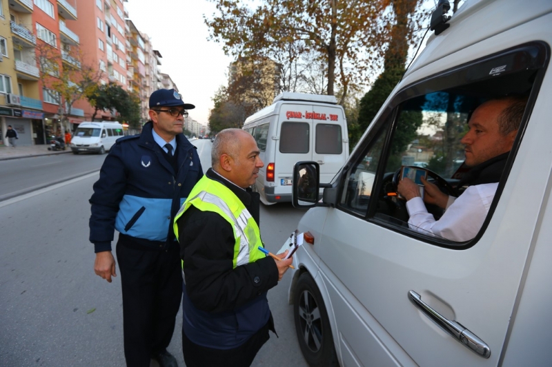 Büyükşehir’den minibüs denetimi