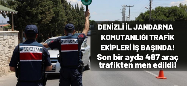 Denizli İl Jandarmanın başarılı trafik uygulamaları hız kesmeden devam ediyor!