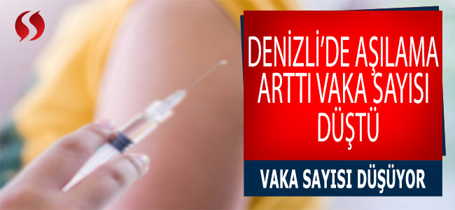 Denizli'de aşılama arttı vaka sayısı düştü 