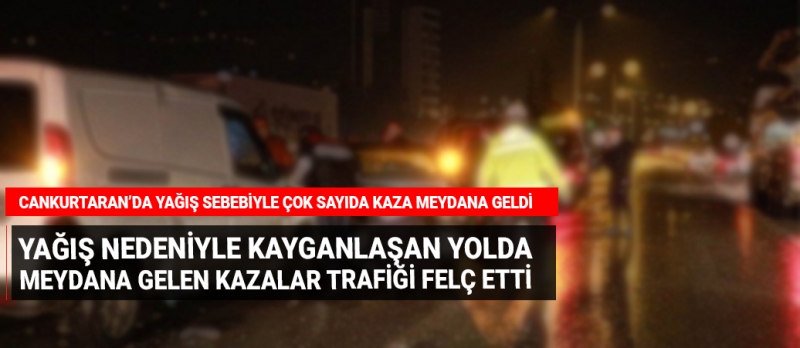 Denzili Cankurtaran'da sağanak yağış çok sayıda kazaya sebep oldu.