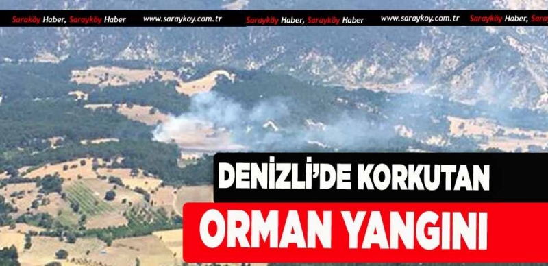 KARAÇAM ORMANI YANGININA HELİKOPTERLİ MÜDAHALE 