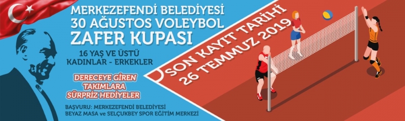 MERKEZEFENDİ BELEDİYESİ VOLEYBOL ZAFER KUPASI KAYITLARI BAŞLADI