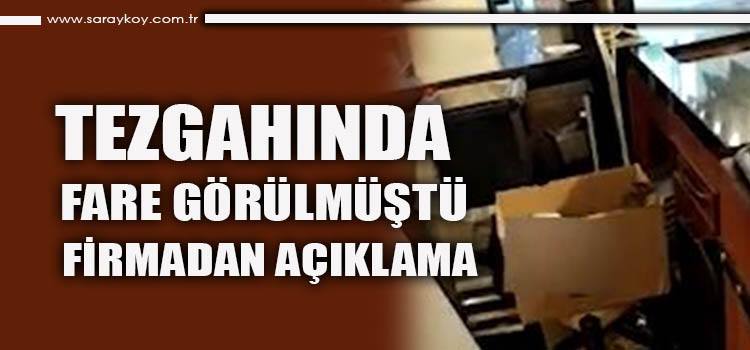 O FİRMADAN FARE GÖRÜNTÜSÜ SONRA AÇIKLAMA (VİDEO HABER)