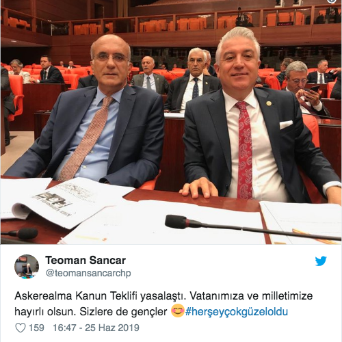 SANCAR TWİTTER’DAN DUYURDU