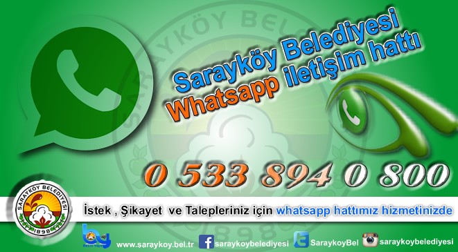 SARAYKÖY BELEDİYESİ “WHATSAPP”TA