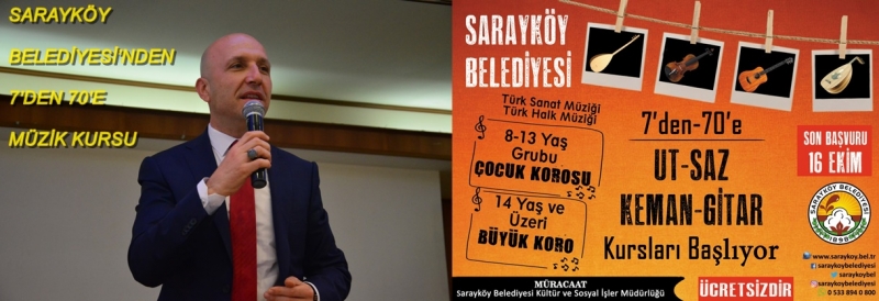 Sarayköy Belediyesi’nden 7’den 70’e müzik kursu