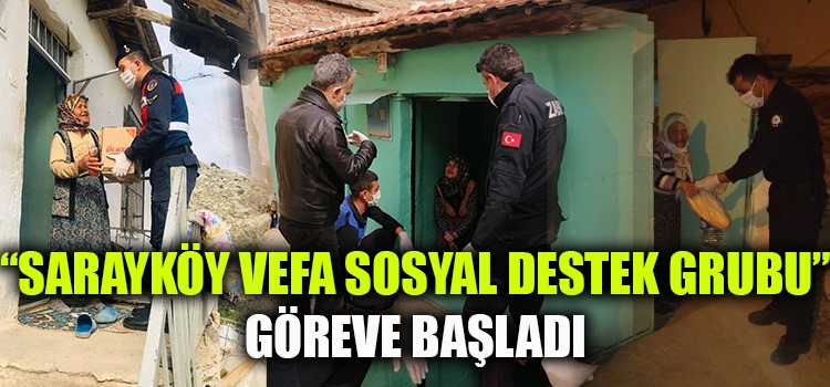 SARAYKÖY'DE EVİNDEN ÇIKAMAYAN YAŞLILARA  YARDIMLAR DEVAM EDİYOR