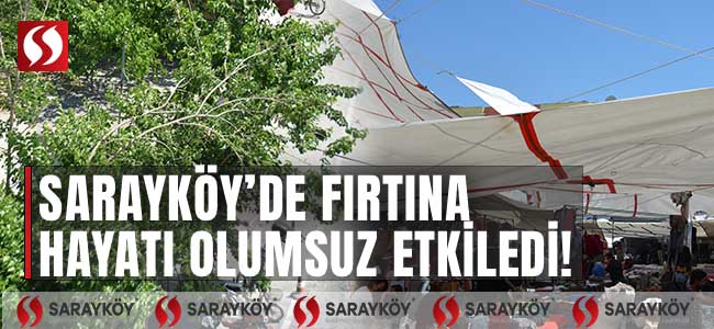 Sarayköy'de fırtına hayatı olumsuz etkiledi!