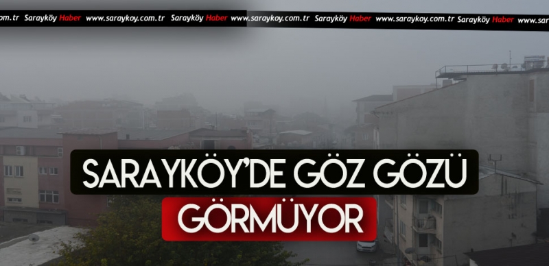 SARAYKÖY GÜNE SİSLE UYANDI 