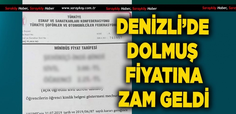 SON DAKİKA: DOLMUŞA ZAM GELDİ 