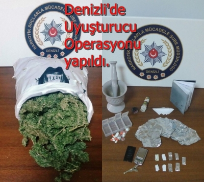 Denizli'de Uyuşturucu Operasyonu yapıldı.