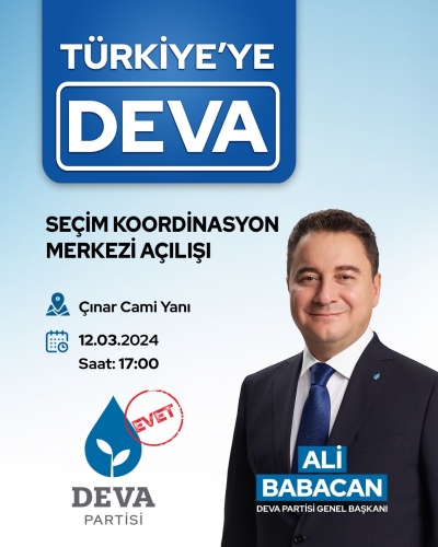 Deva Partisi Lideri Ali Babacan Denizli'ye geliyor! 
