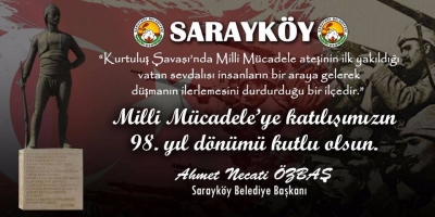 Milli mücadele'ye katılışımızın 98.yıl dönümü kutlu olsun.