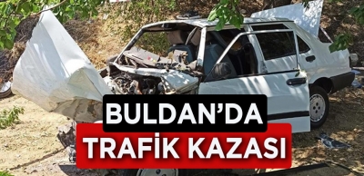 OTOMOBİL HURDAYA DÖNDÜ: 1 YARALI 