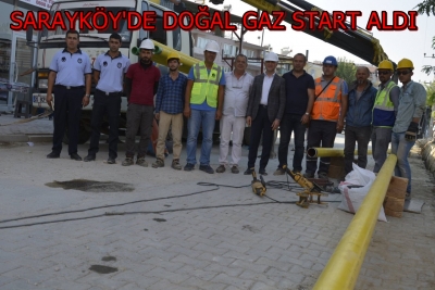 SARAYKÖY'DE DOĞAL GAZ START ALDI